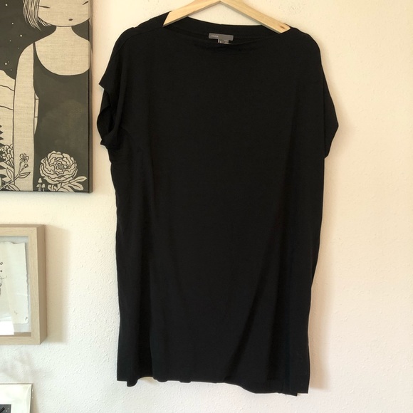 Vince Tops - Vince Black Oversized Tee/Tunic, Sz S